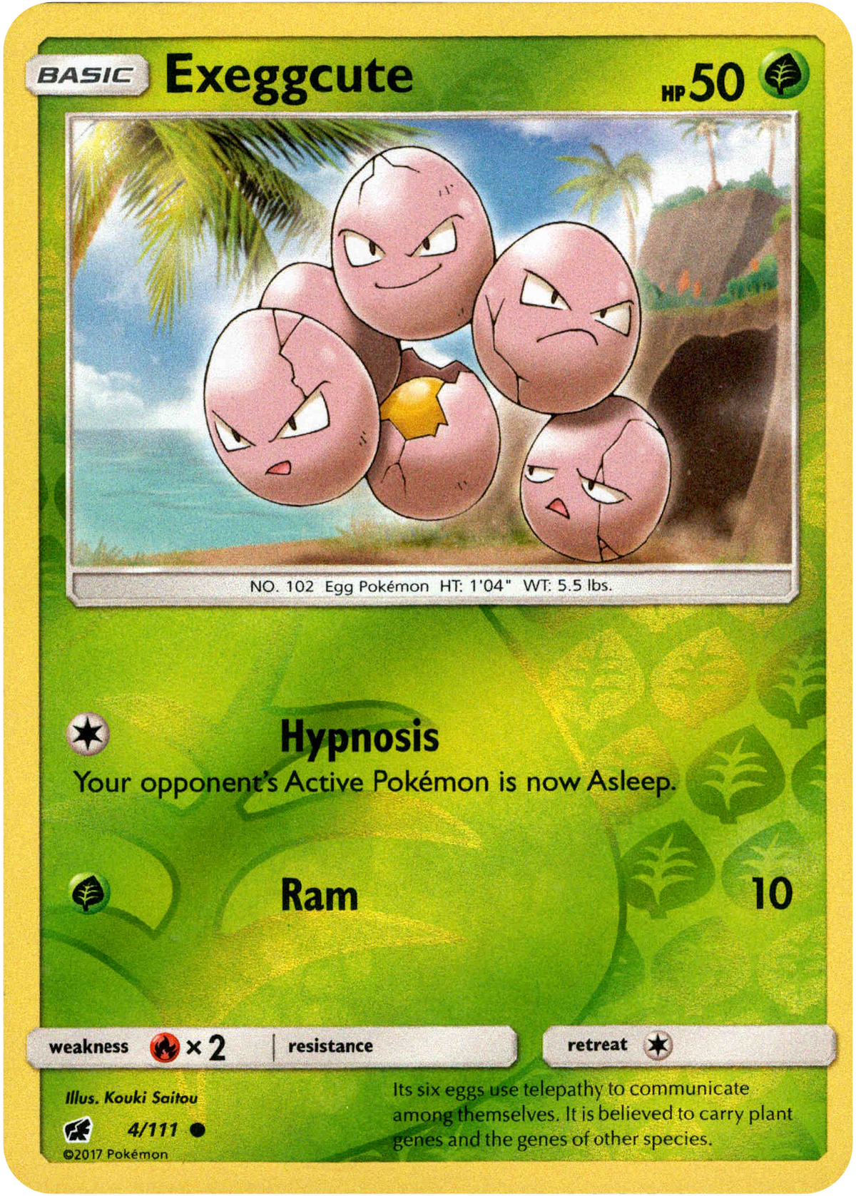 Exeggcute - 4/111 - Crimson Invasion - Reverse Holo - Card Cavern