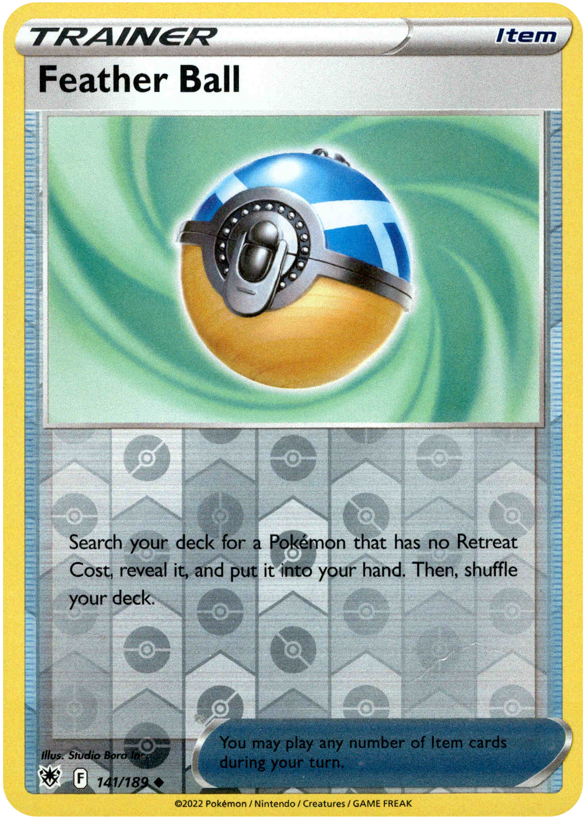 Feather Ball - 141/189 - Astral Radiance - Reverse Holo - Card Cavern