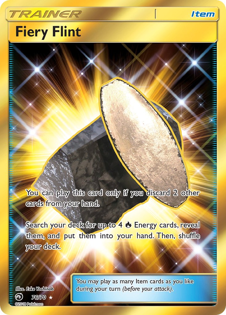 Fiery Flint Secret Rare - 76/70 - Dragon Majesty - Holo - Card Cavern