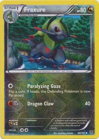Fraxure - 68/101 - Plasma Blast - Reverse Holo - Card Cavern