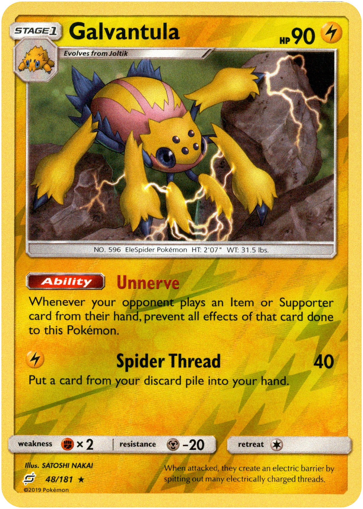 Galvantula - 48/181 - Team Up - Reverse Holo - Card Cavern