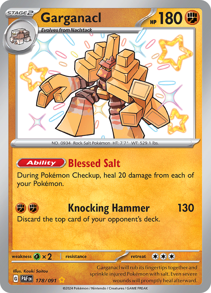 Garganacl - 178/091 - Paldean Fates - Holo - Card Cavern