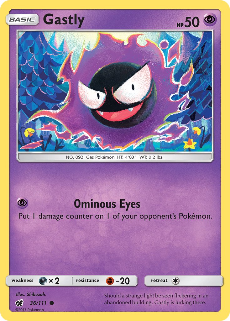 Gastly - 36/111 - Crimson Invasion - Card Cavern