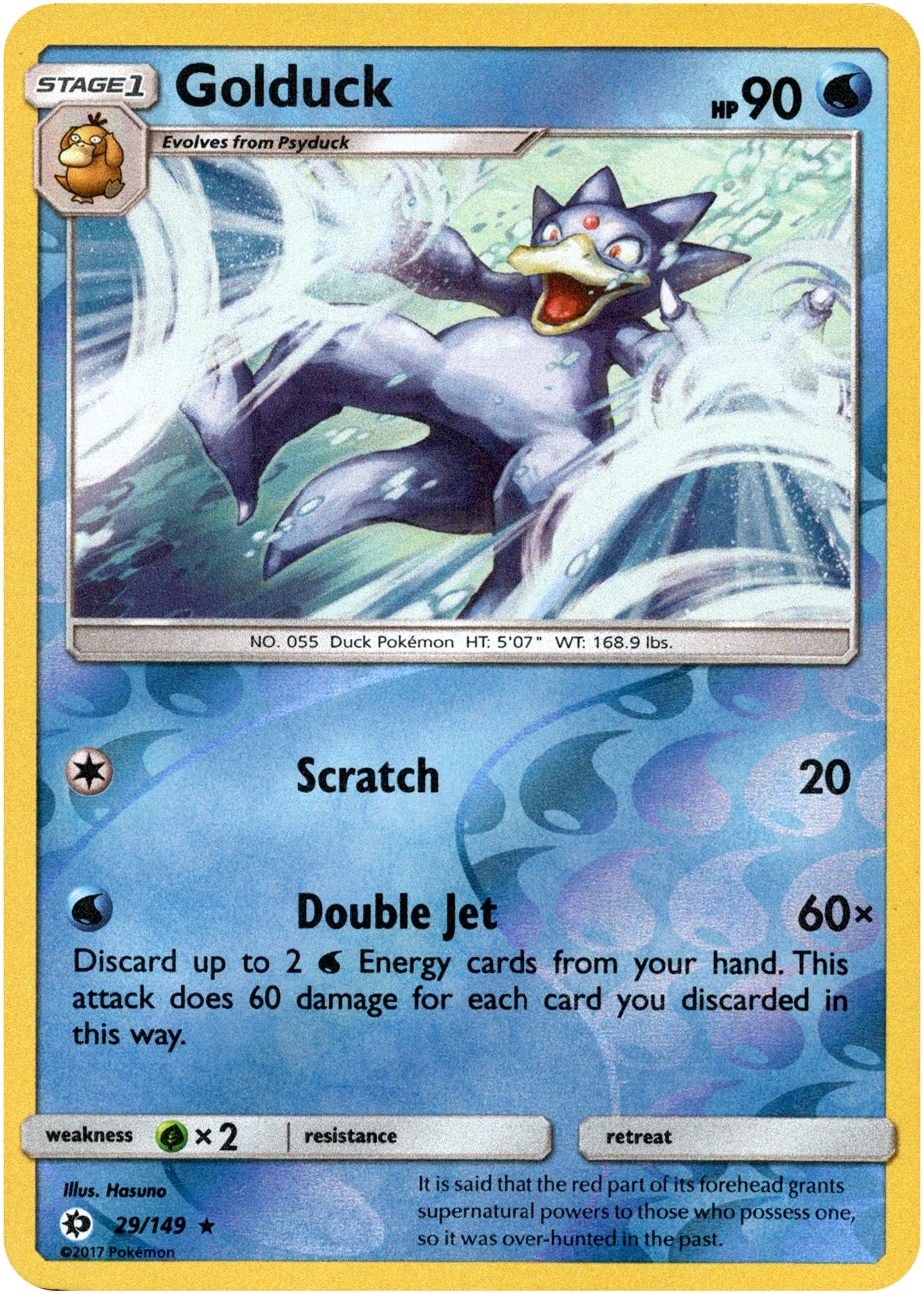 Golduck - 29/149 - Sun & Moon - Reverse Holo - Card Cavern