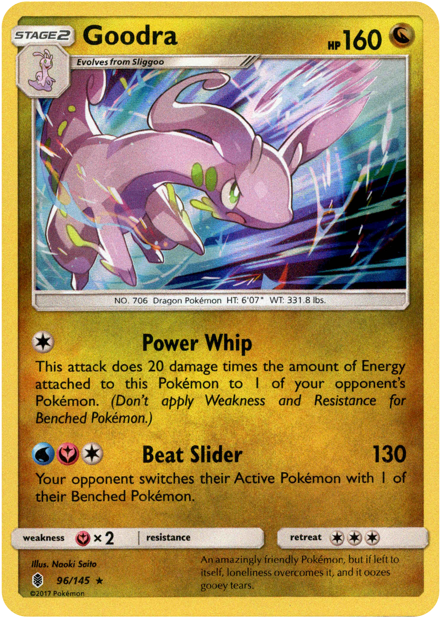 Goodra - 96/145 - Guardians Rising - Holo - Card Cavern