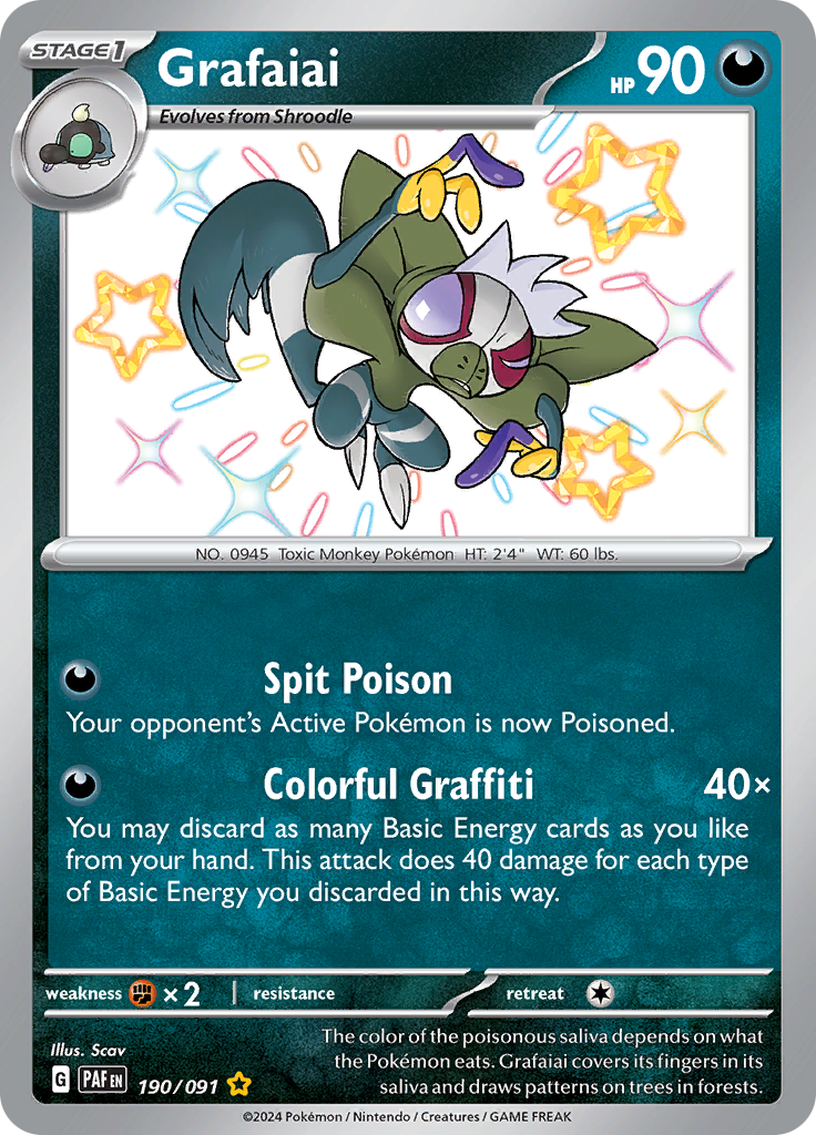 Grafaiai - 190/091 - Paldean Fates - Holo - Card Cavern