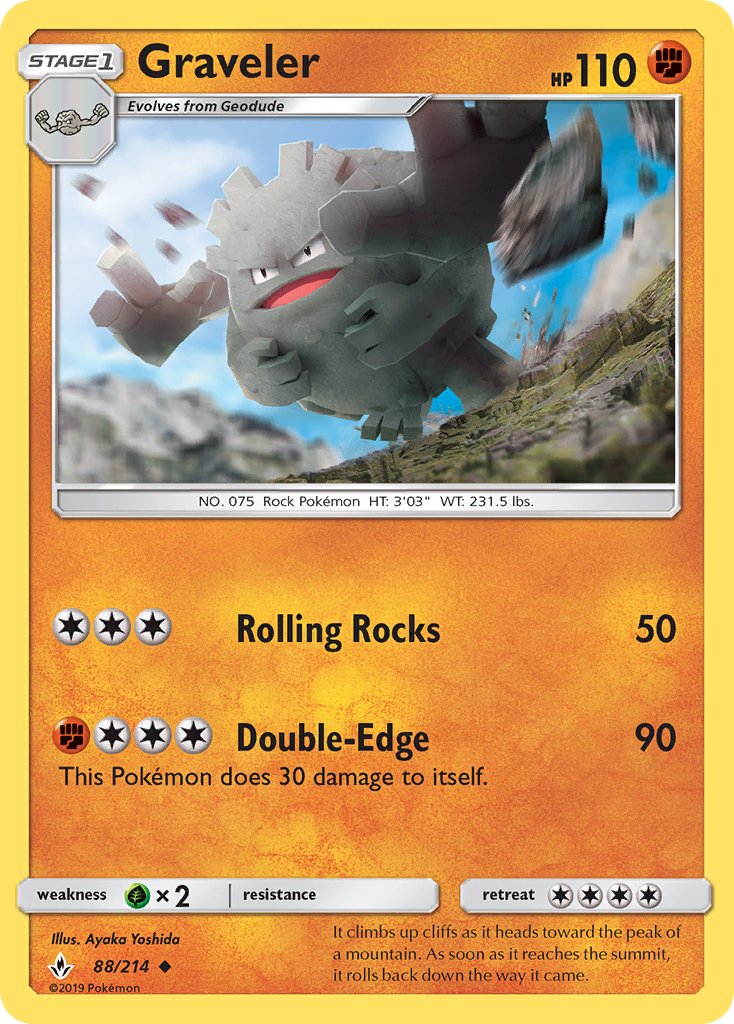 Graveler - 88/214 - Unbroken Bonds - Card Cavern