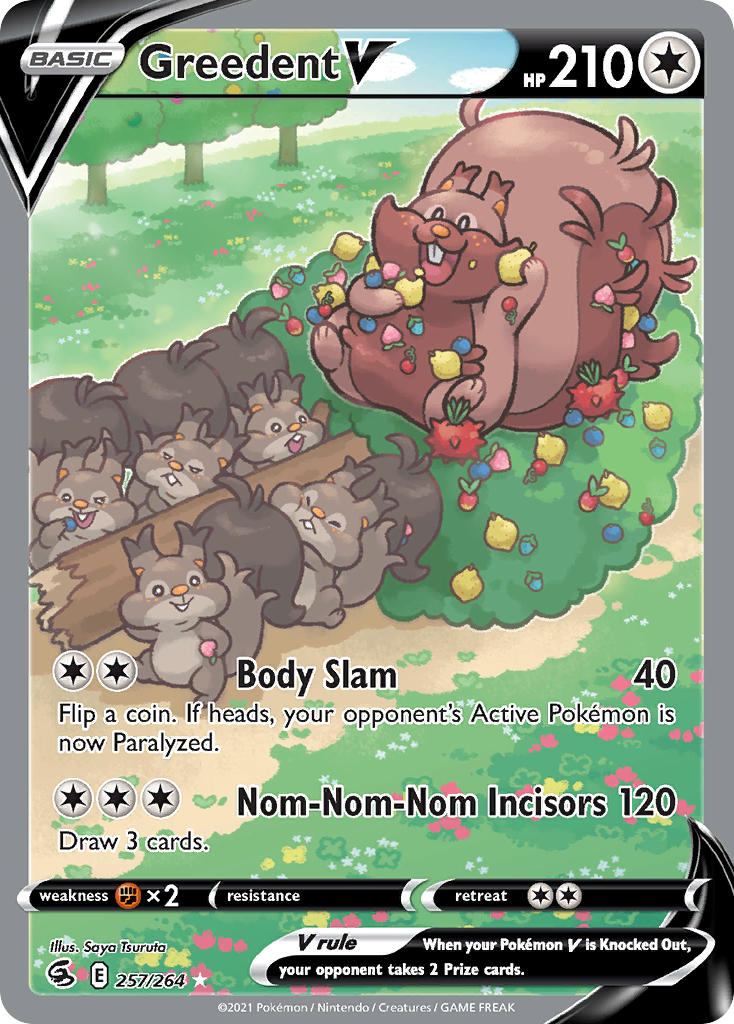 Greedent V Alternate Art - 257/264 - Fusion Strike - Holo - Card Cavern