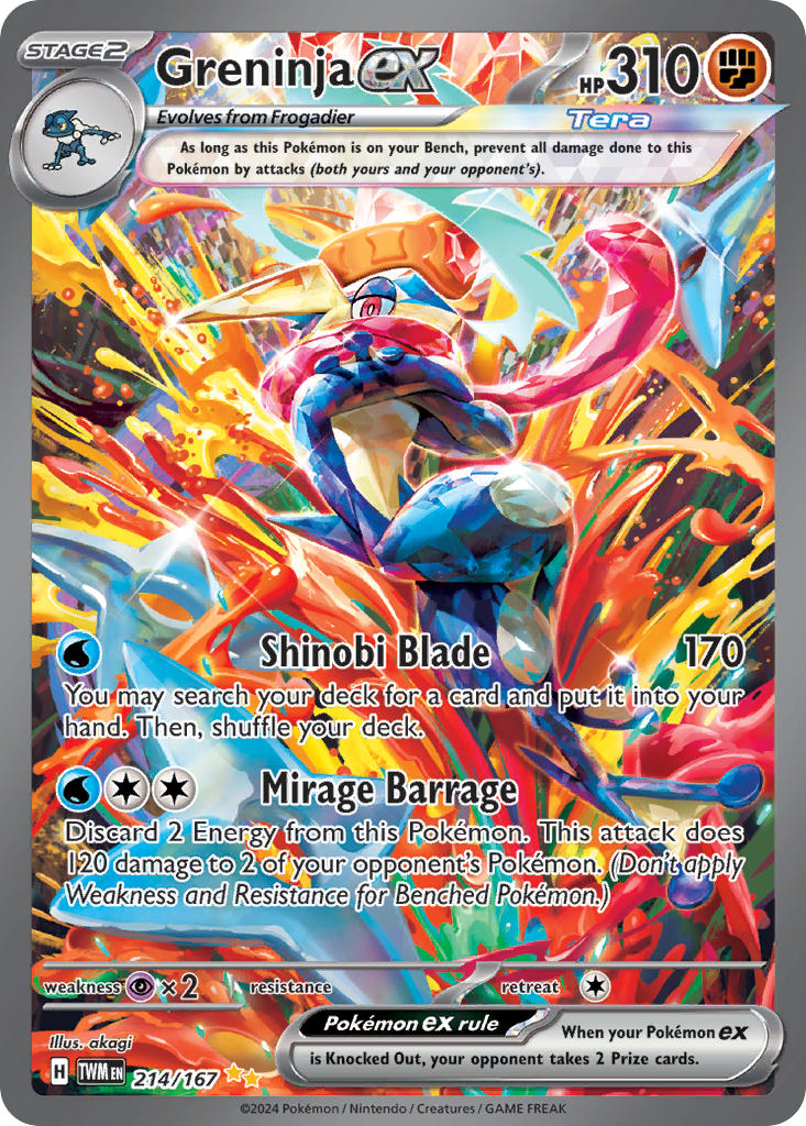 Greninja ex - 214/167 - Twilight Masquerade - Holo – Card Cavern