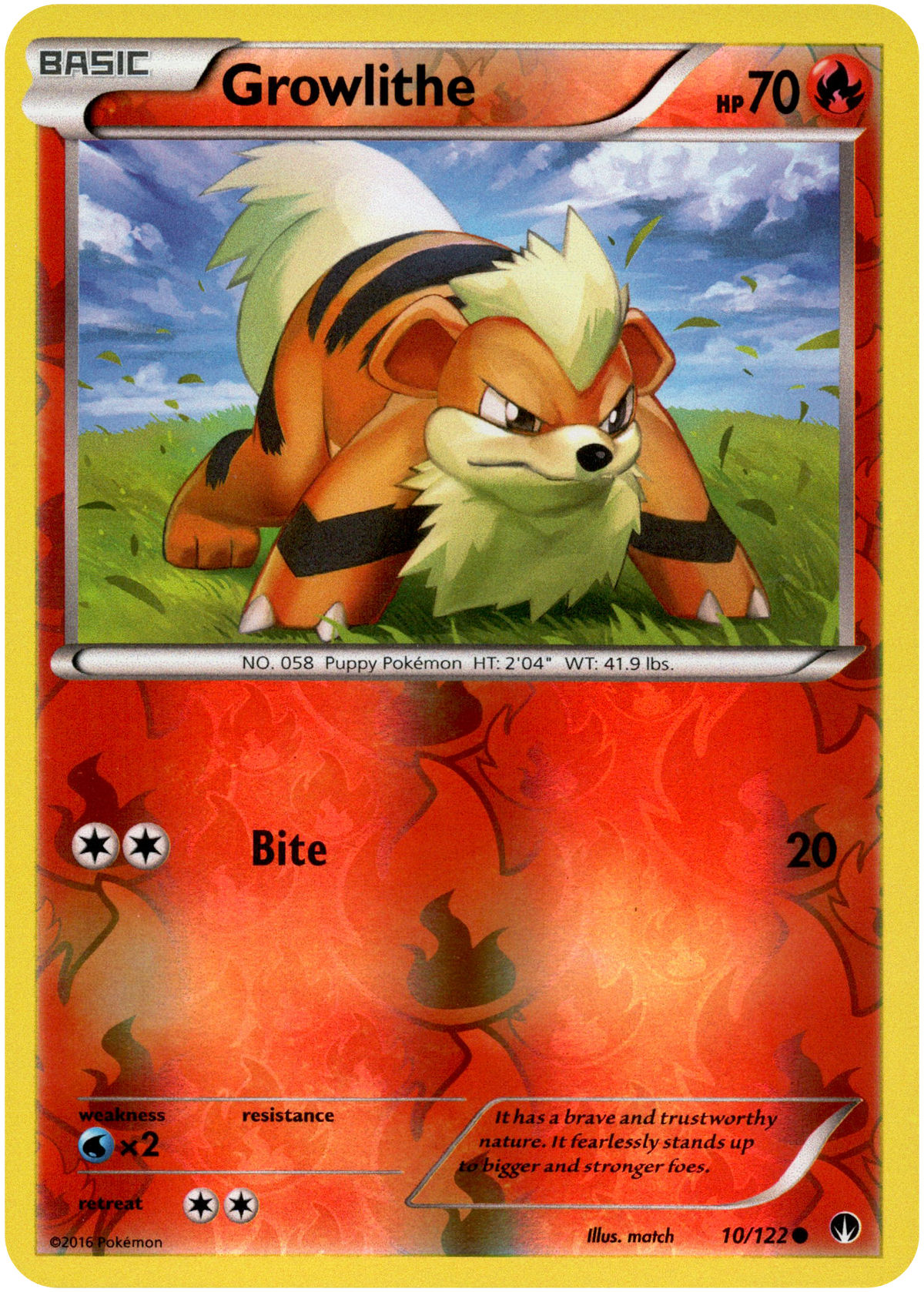 Growlithe - 10/122 - BREAKpoint - Reverse Holo - Card Cavern