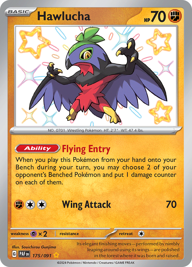 Hawlucha - 175/08 - Paldean Fates - Holo - Card Cavern