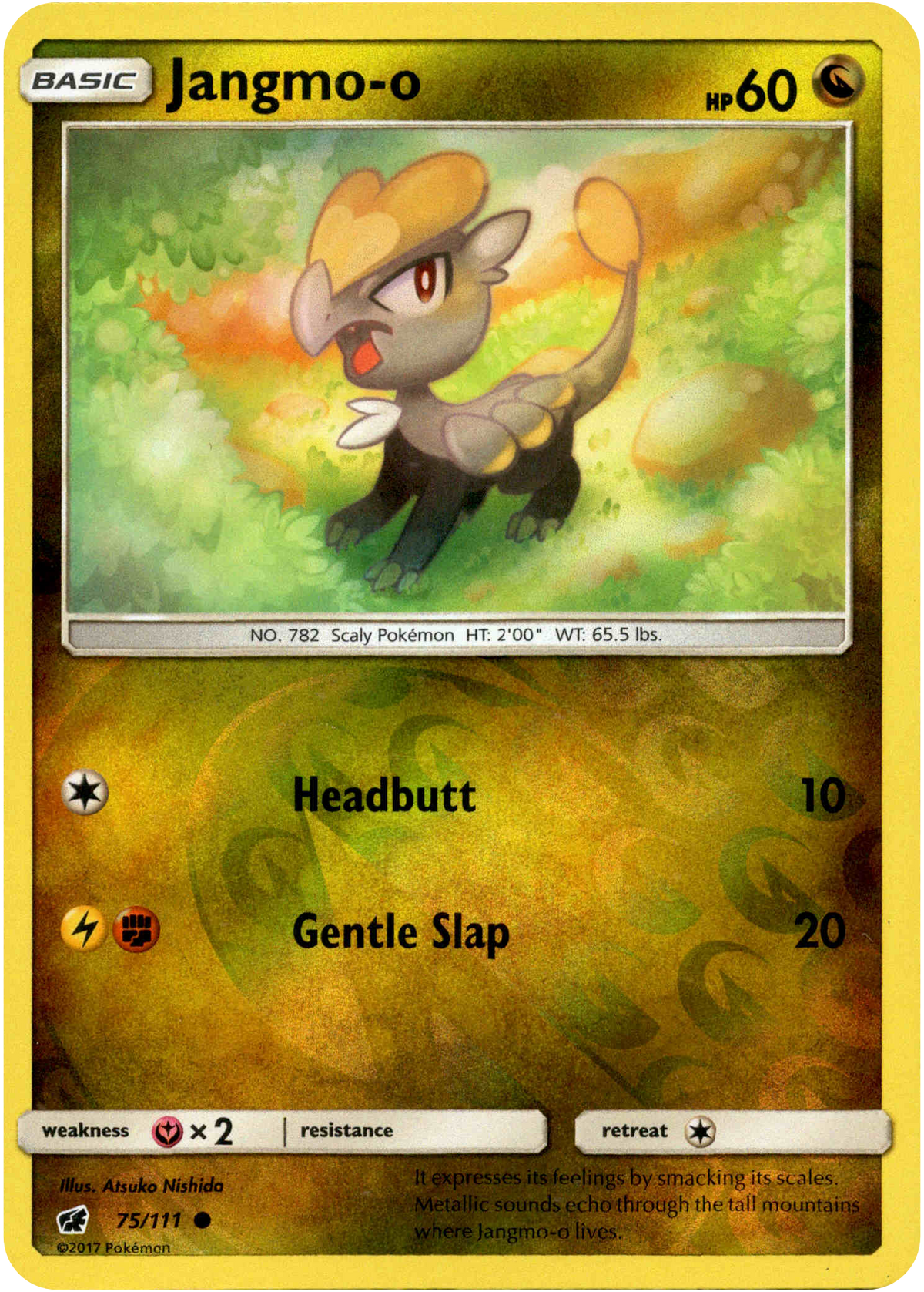 Jangmo-o - 75/111 - Crimson Invasion - Reverse Holo - Card Cavern