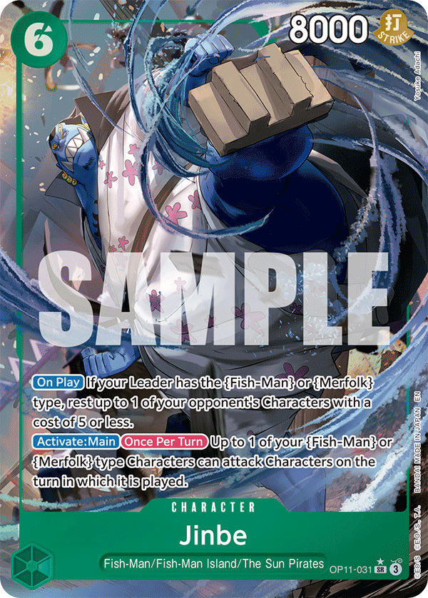 Jinbe Alternate Art - OP11-031 SR - A Fist of Divine Speed - Foil - Card Cavern