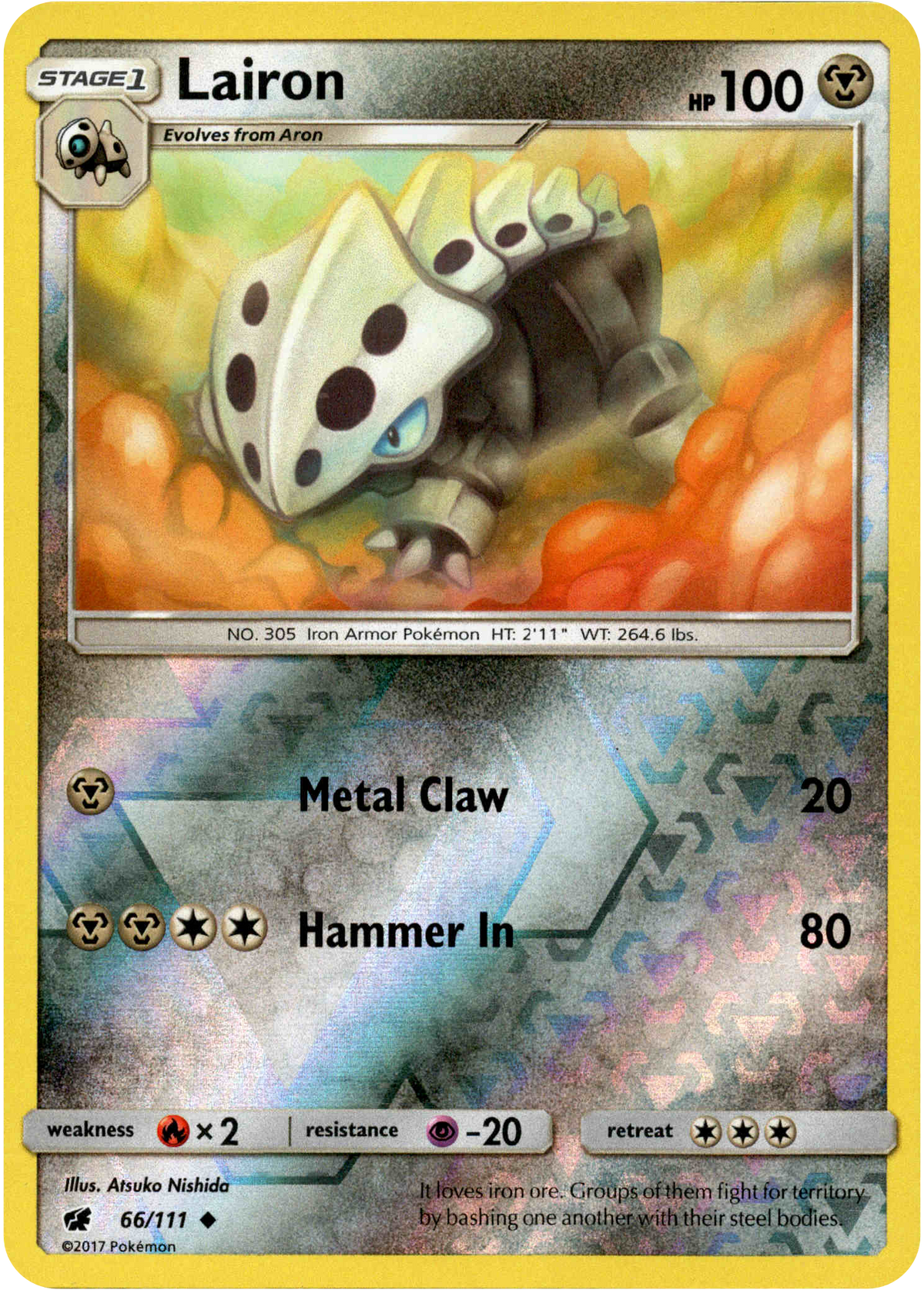 Lairon - 66/111 - Crimson Invasion - Reverse Holo - Card Cavern