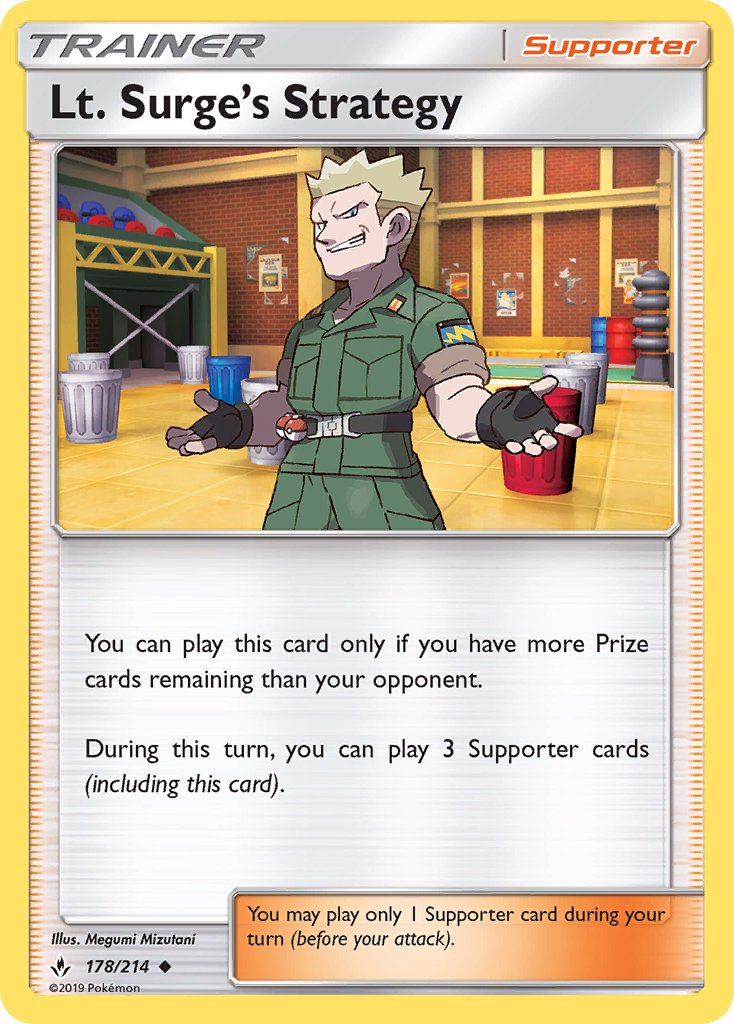 Lt. Surge's Strategy - 178/214 - Unbroken Bonds - Card Cavern