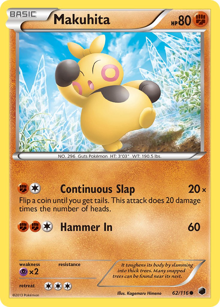 Makuhita - 62/116 - Plasma Freeze - Card Cavern