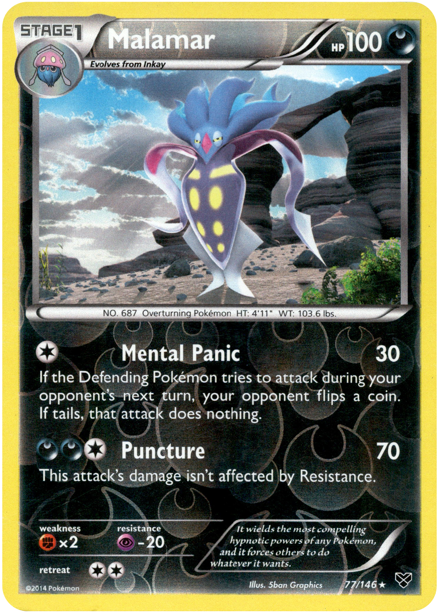 Malamar - 77/146 - XY Base - Reverse Holo - Card Cavern