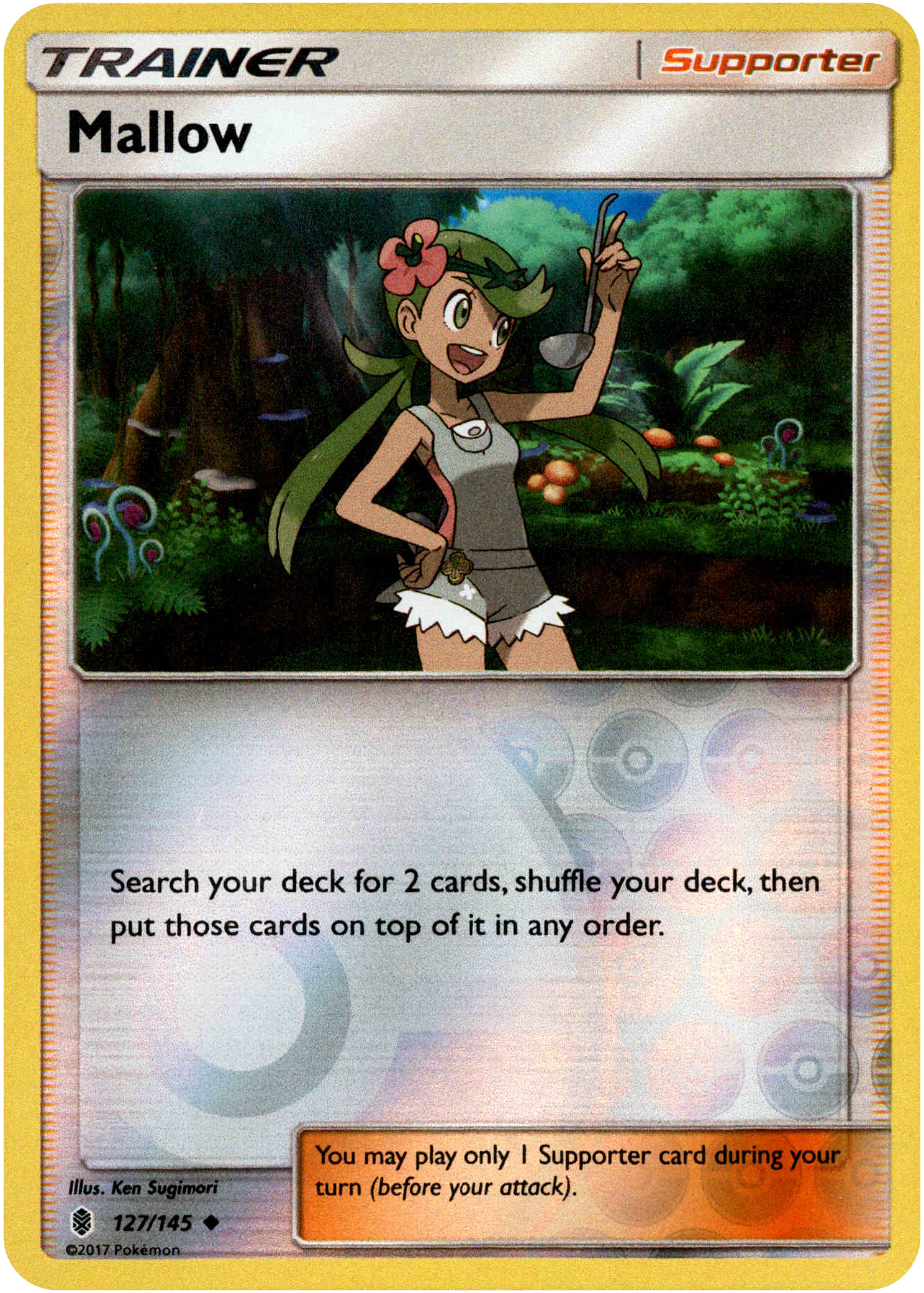 Mallow - 127/145 - Guardians Rising - Reverse Holo - Card Cavern
