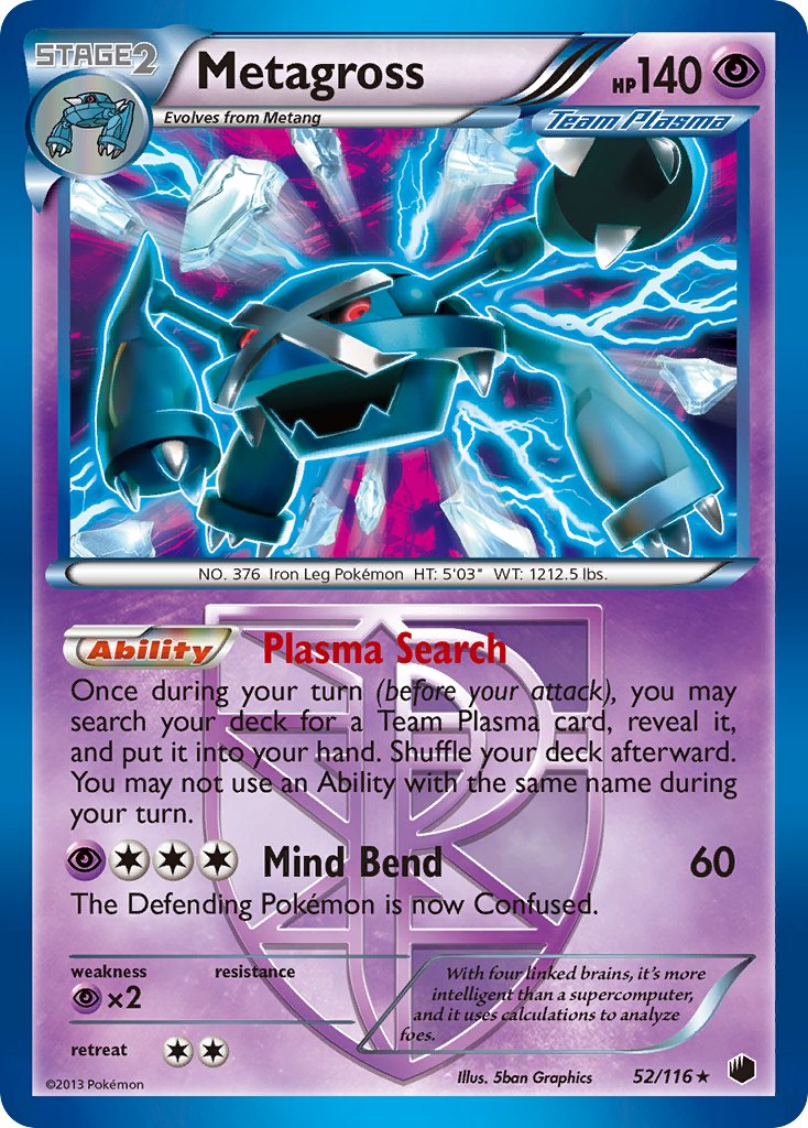 Metagross - 52/116 - Plasma Freeze - Holo - Card Cavern