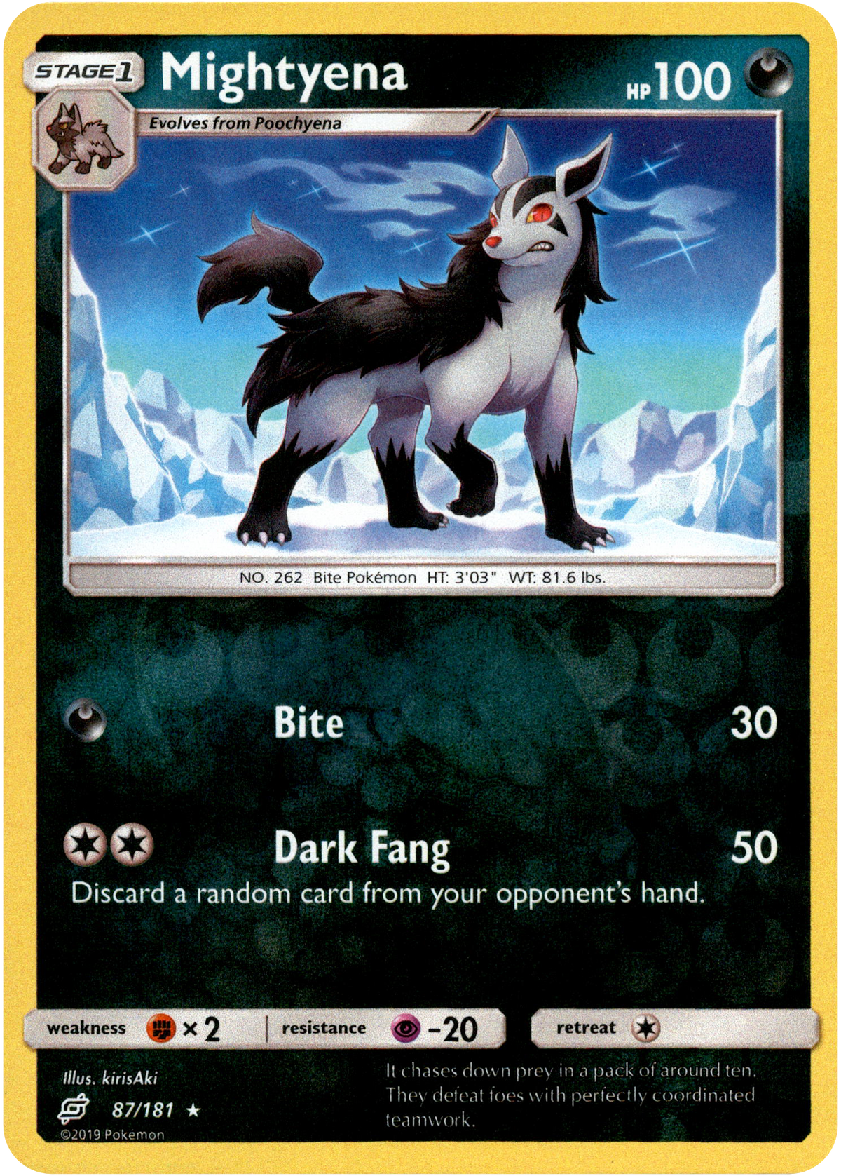 Mightyena - 87/181 - Team Up - Reverse Holo - Card Cavern