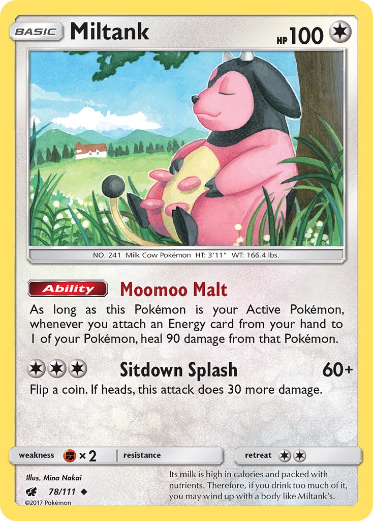 pokemon miltank card Miltank - 78/111