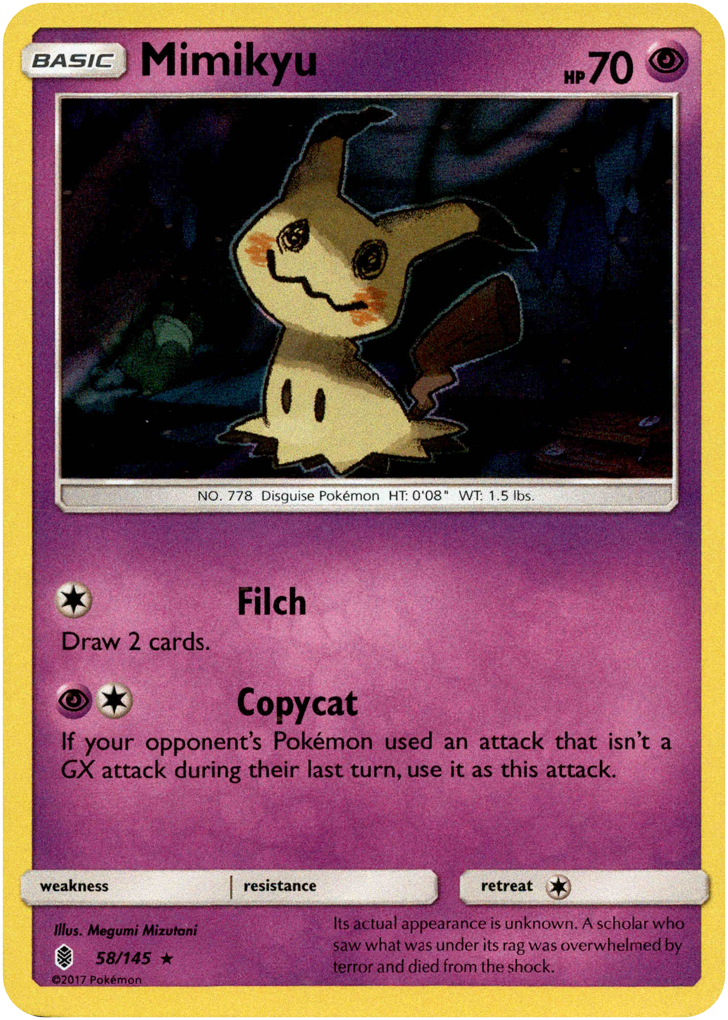 Mimikyu - 58/145 - Guardians Rising - Holo - Card Cavern