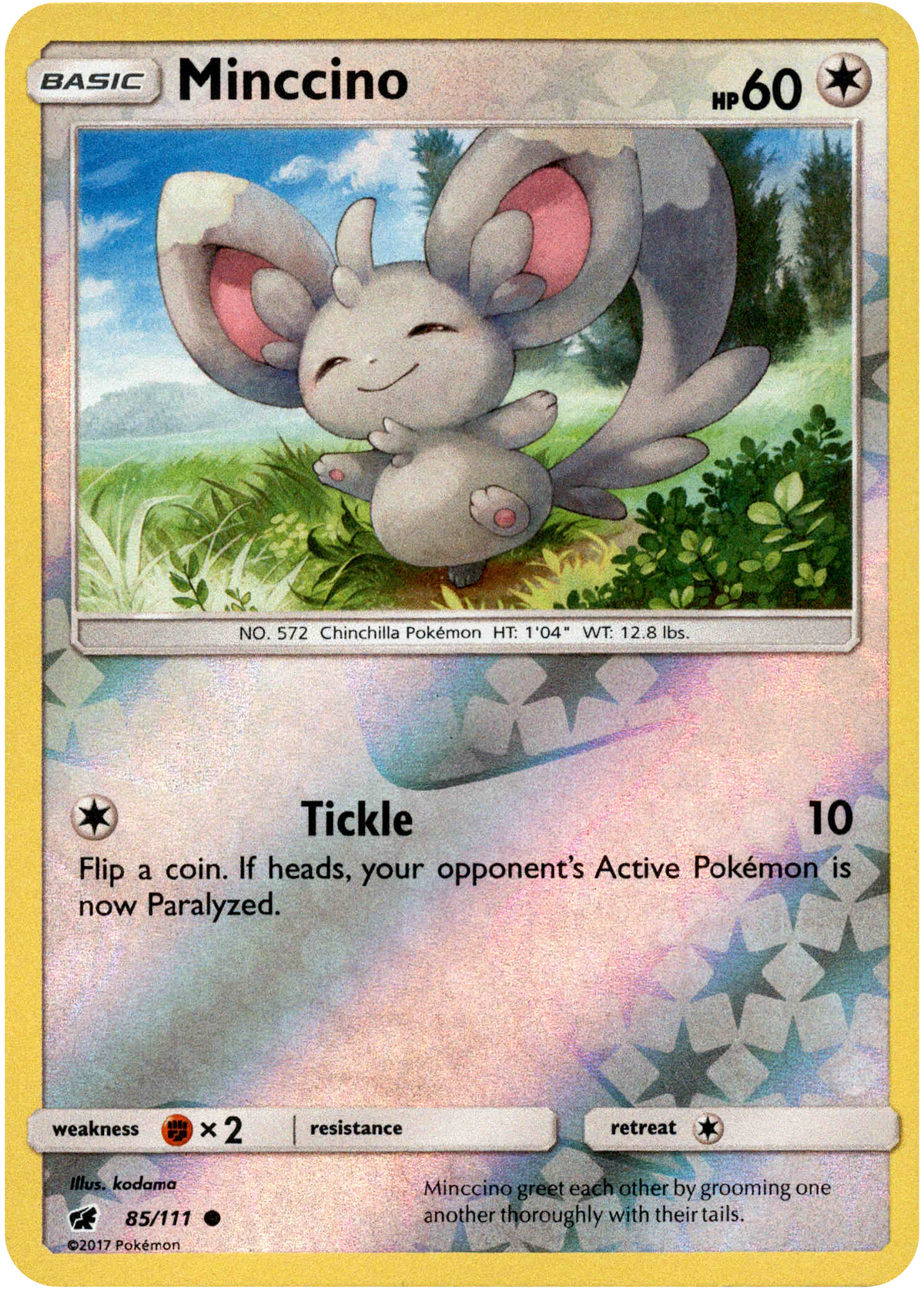 Minccino - 85/111 - Crimson Invasion - Reverse Holo - Card Cavern