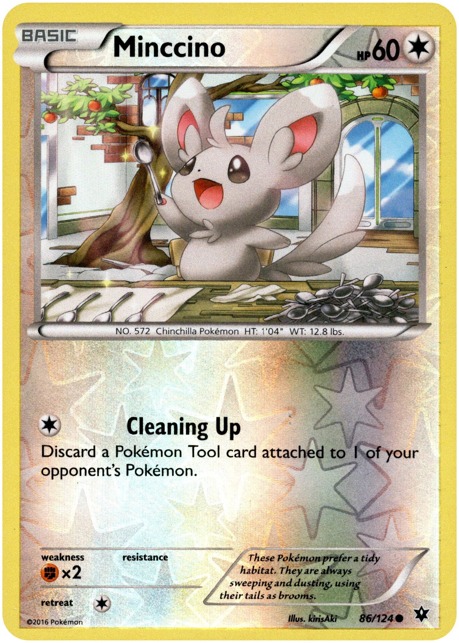 Minccino - 86/124 - Fates Collide - Reverse Holo - Card Cavern