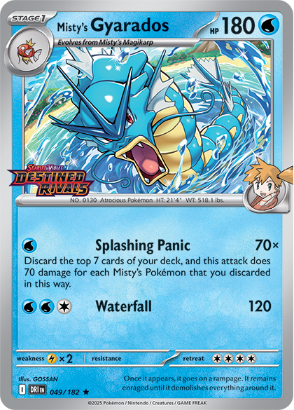 Misty's Gyarados (Stamped) - 049/182 - Destined Rivals - Holo - Card Cavern