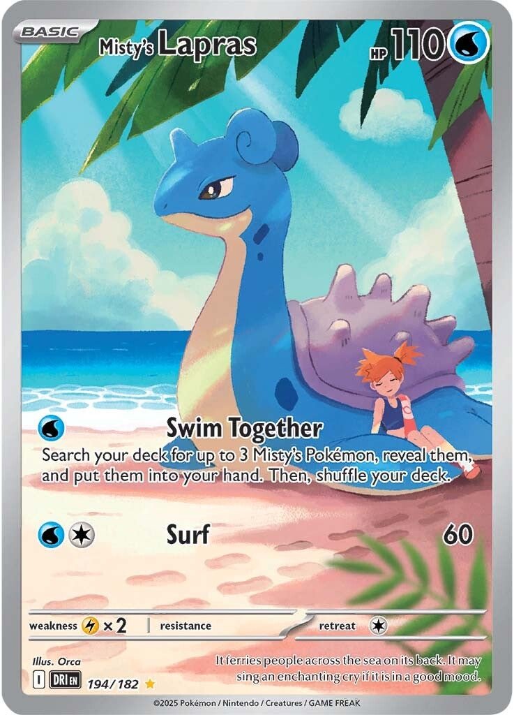 Misty's Lapras - 194/182 - Destined Rivals - Holo - Card Cavern