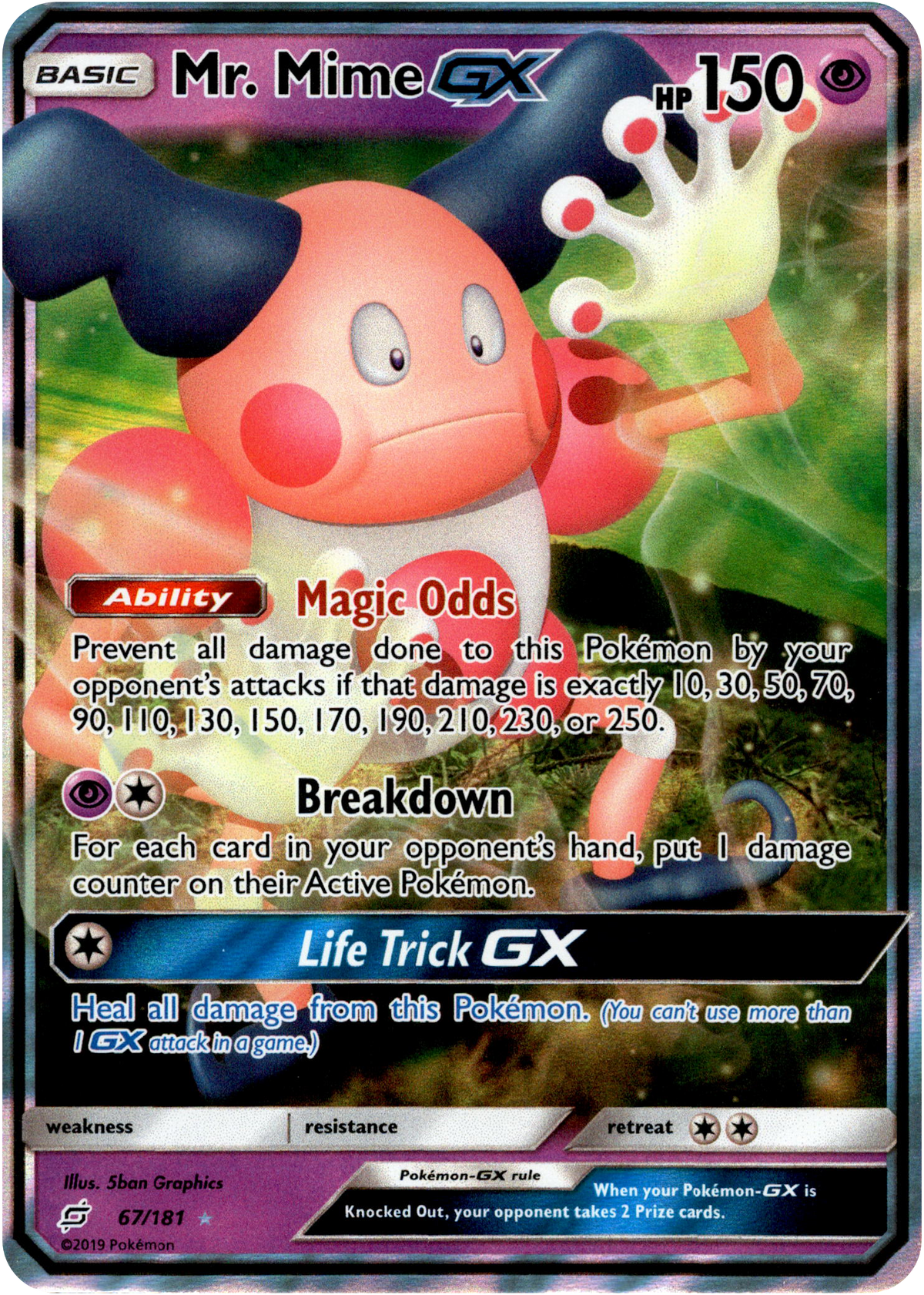 Mr. Mime GX - 67/181 - Team Up - Holo - Card Cavern