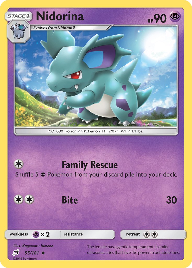 Nidorina - 55/181 - Team Up - Card Cavern