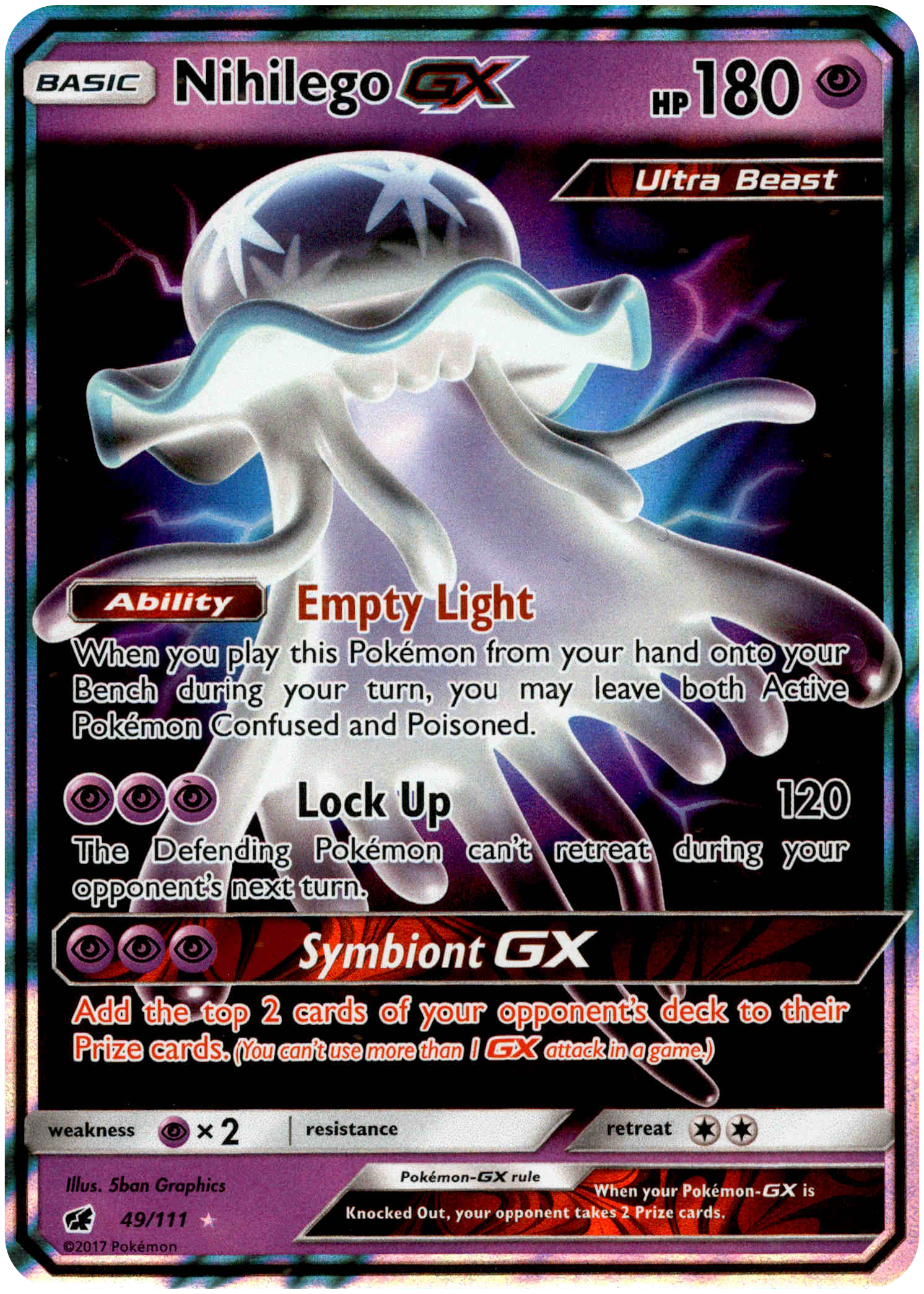 Nihilego GX - 49/111 - Crimson Invasion - Holo - Card Cavern