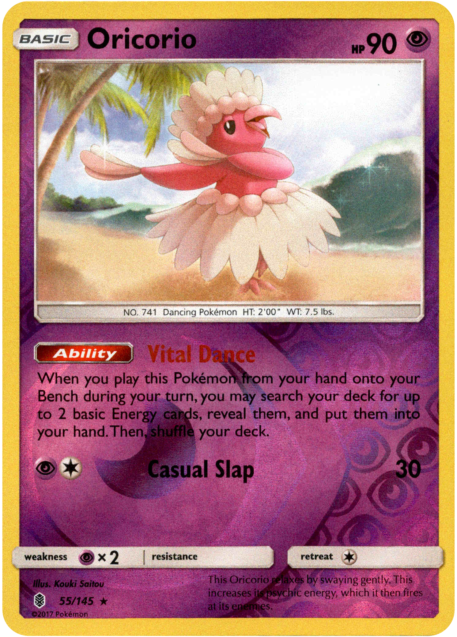 Oricorio - 55/145 - Guardians Rising - Reverse Holo - Card Cavern
