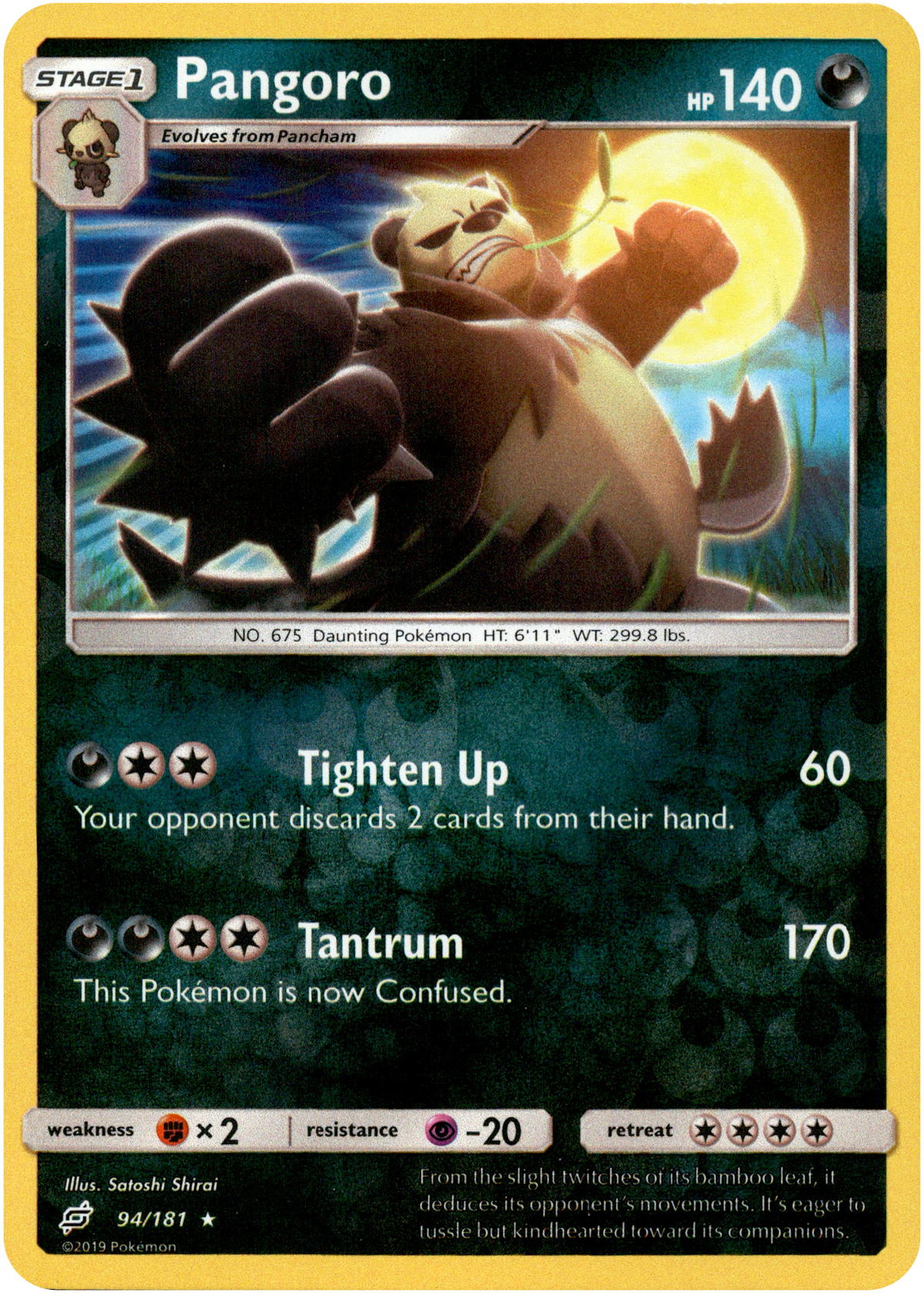 Pangoro - 94/181 - Team Up - Reverse Holo - Card Cavern