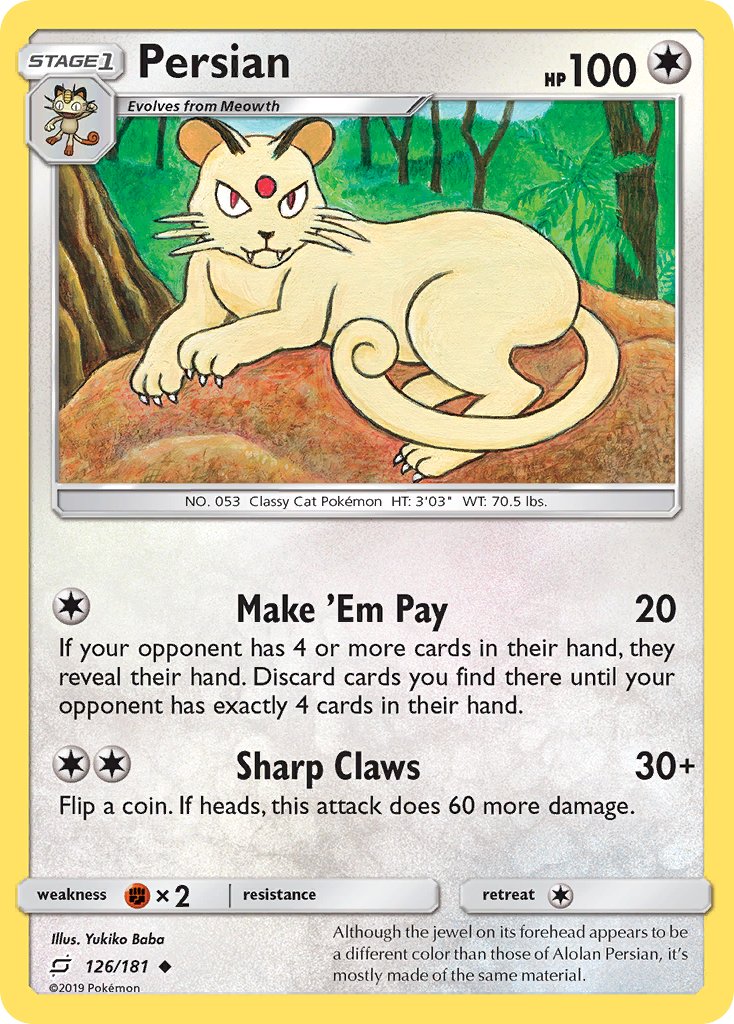 Persian - 126/181 - Team Up - Card Cavern
