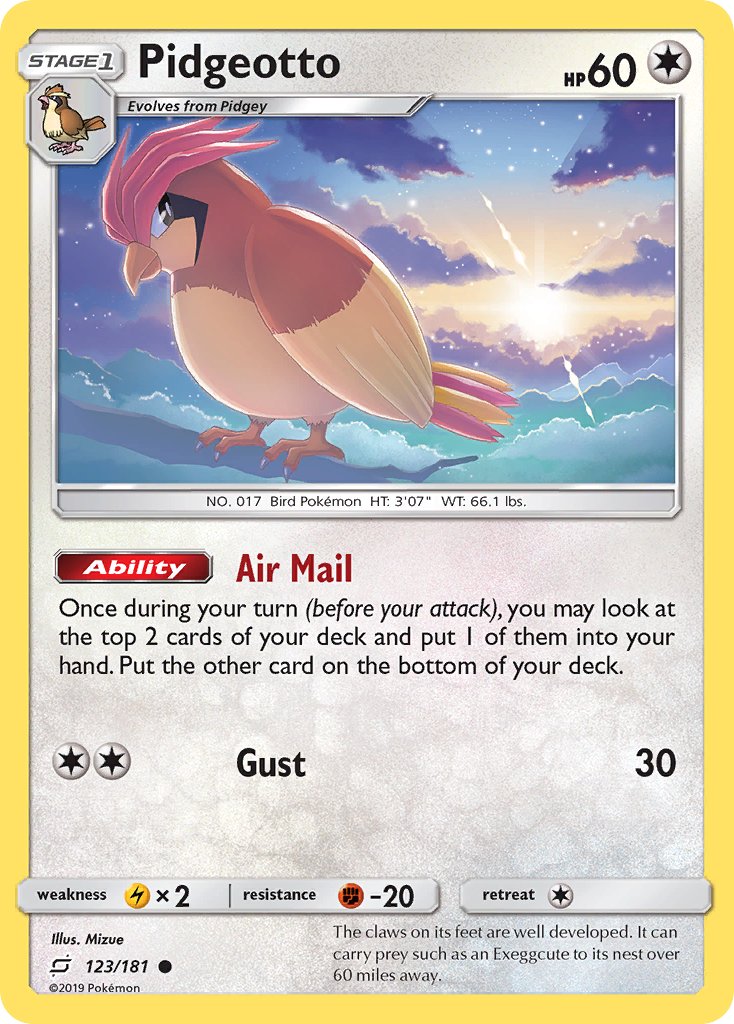 Pidgeotto - 123/181 - Team Up - Card Cavern