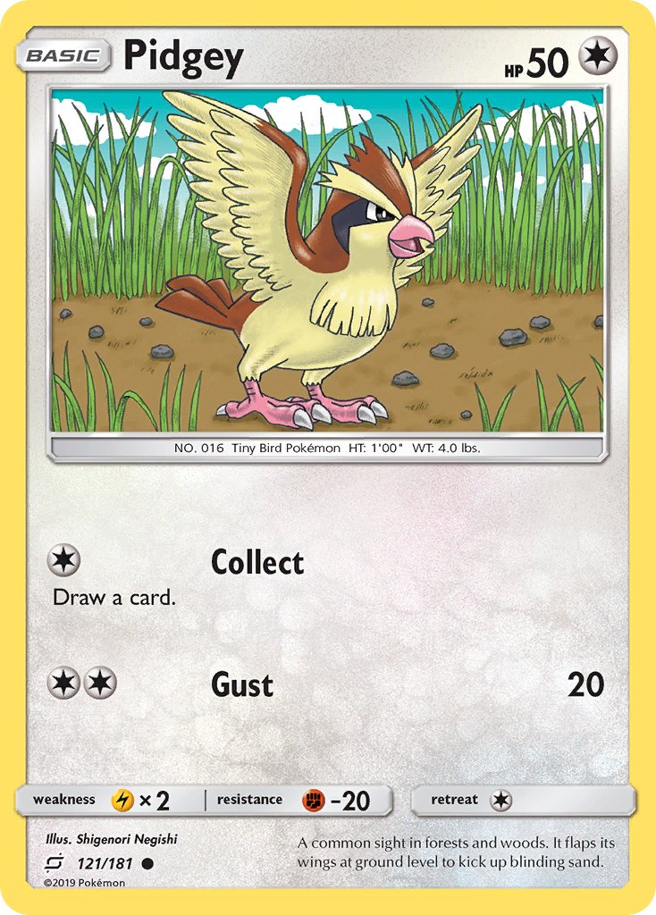 Pidgey - 121/181 - Team Up - Card Cavern