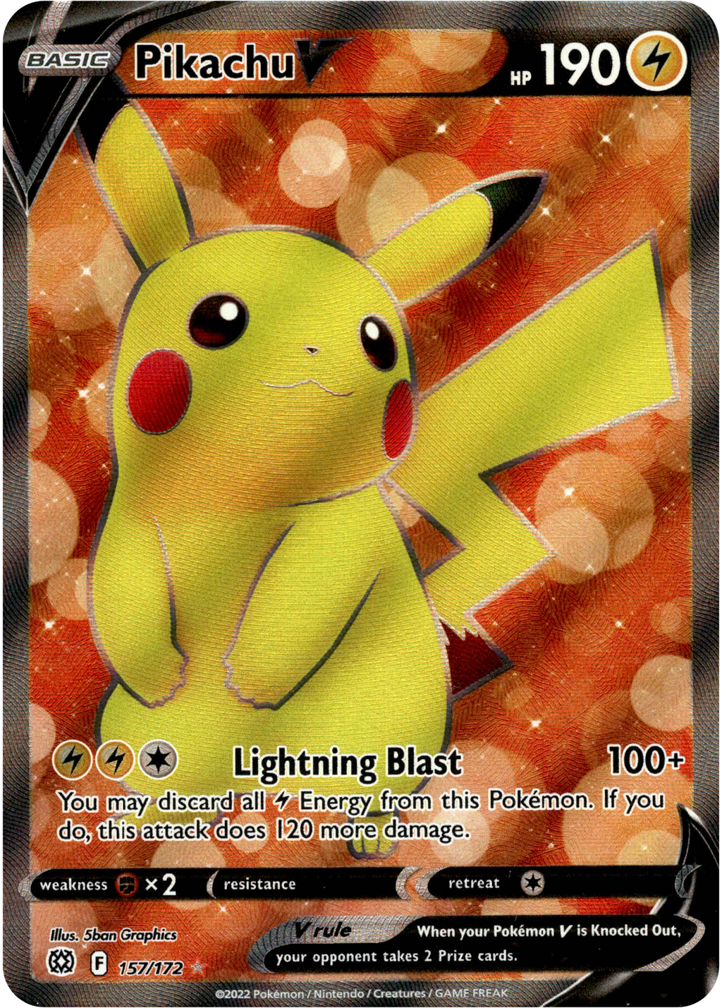 how often do new pokemon cards come out Pikachu V Full Art - 157/172 - Brilliant Stars