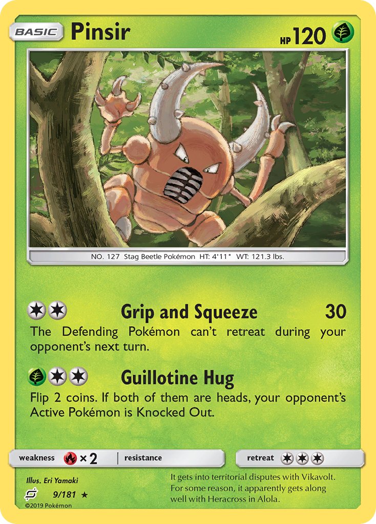 Pinsir - 9/181 - Team Up - Card Cavern