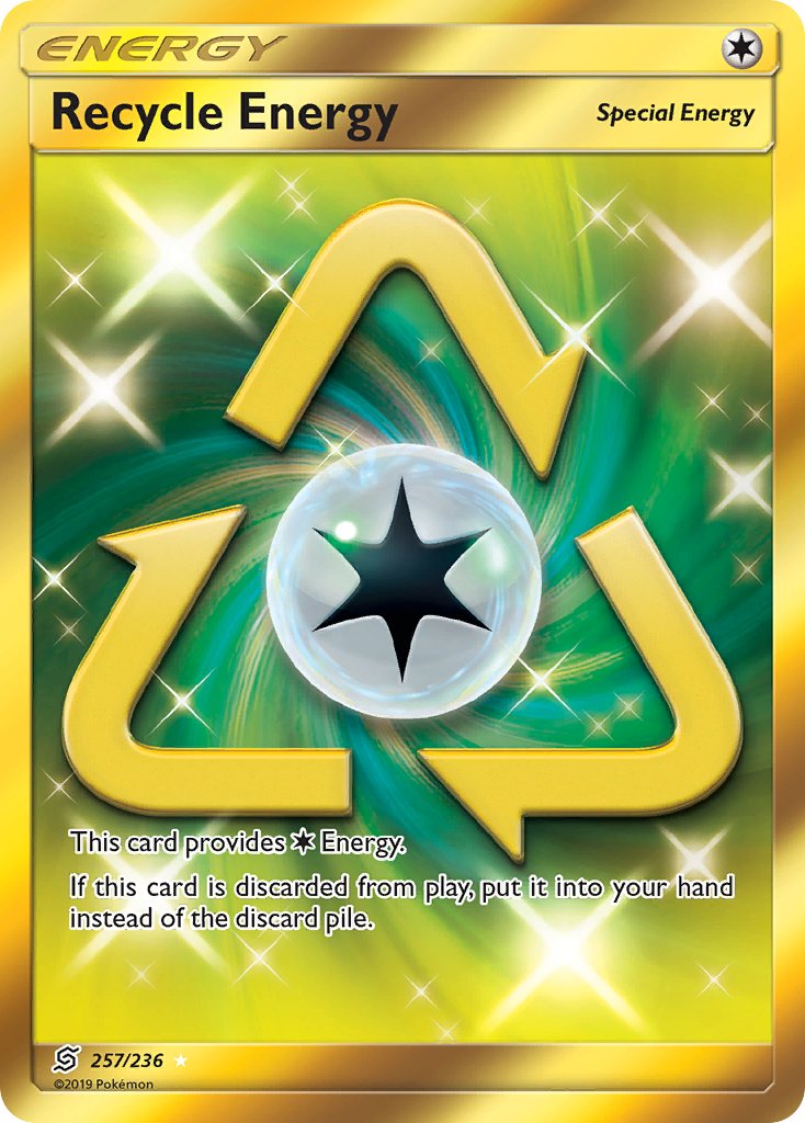 Recycle Energy Secret Rare - 257/236 - Unified Minds - Holo - Card Cavern