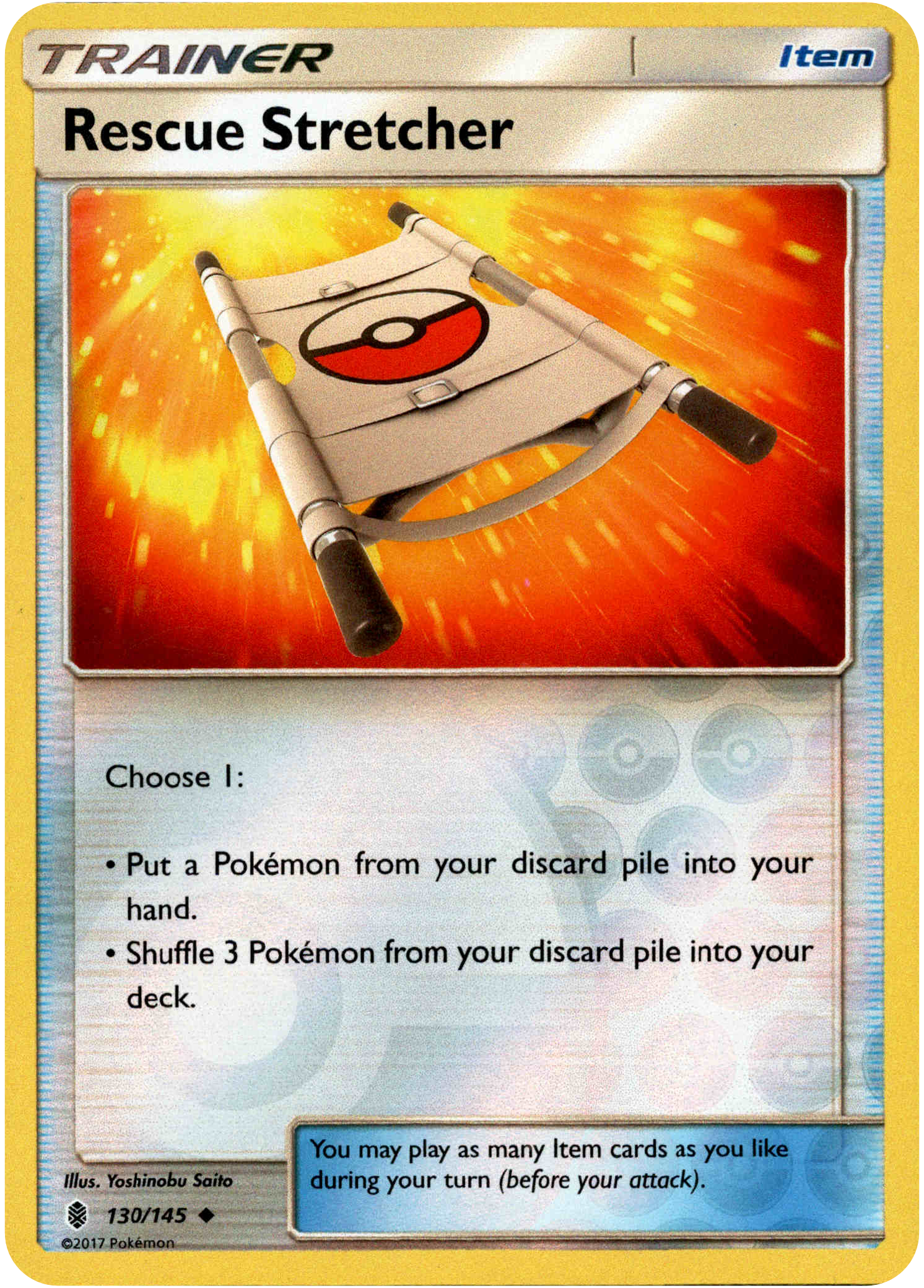 Rescue Stretcher - 130/145 - Guardians Rising - Reverse Holo - Card Cavern