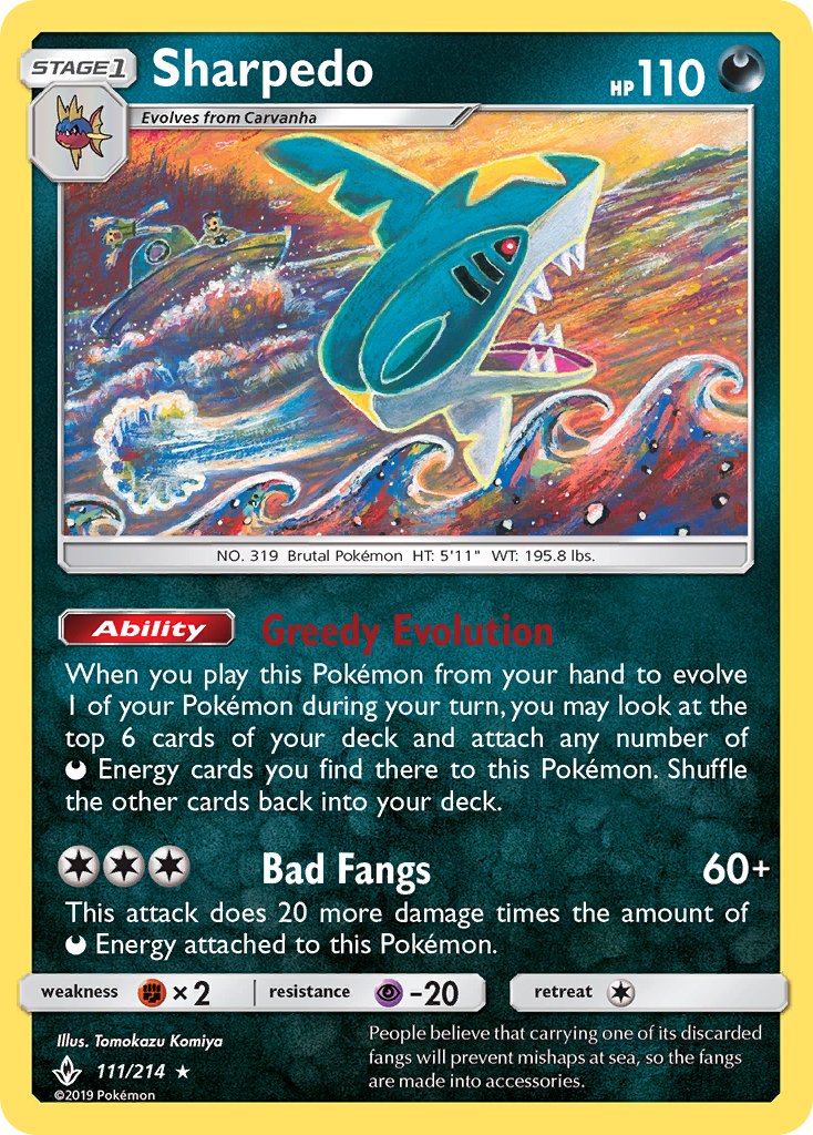 Sharpedo - 111/214 - Unbroken Bonds - Card Cavern