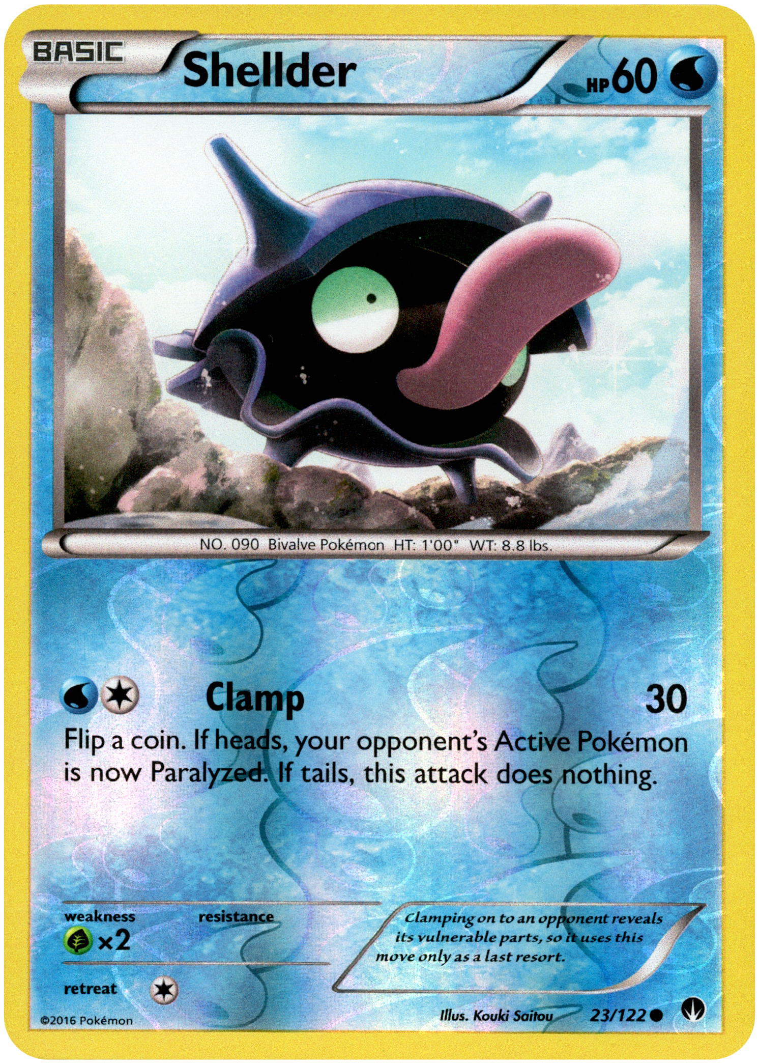 Shellder - 23/122 - BREAKpoint - Reverse Holo - Card Cavern