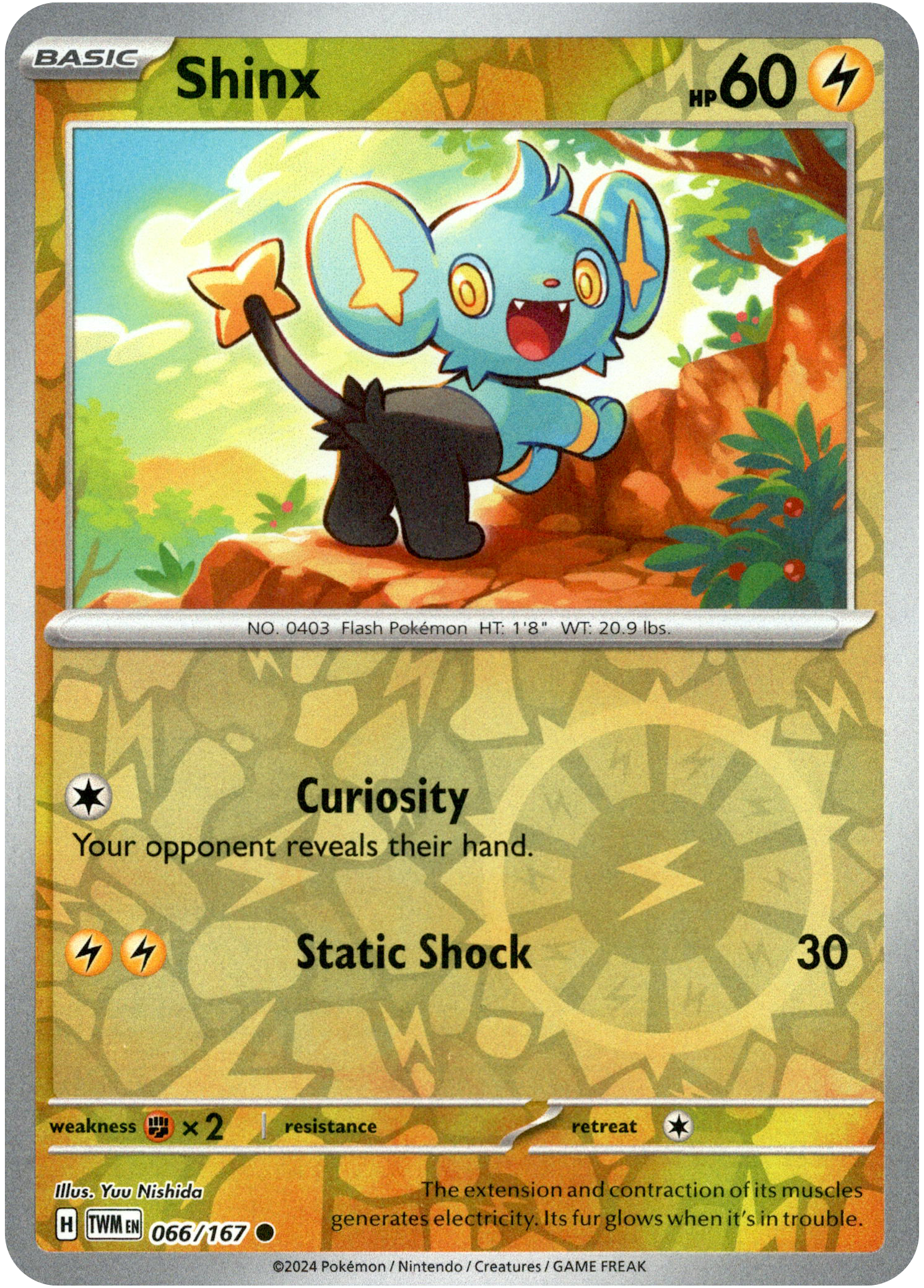 Shinx - 066/167 - Twilight Masquerade - Reverse Holo - Card Cavern