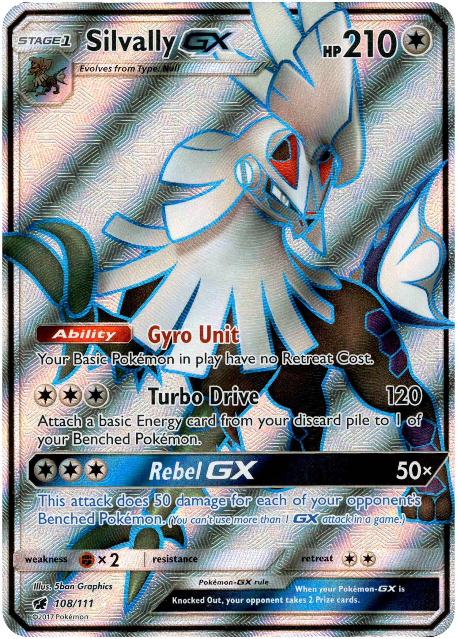 Silvally GX Full Art - 108/111 - Crimson Invasion - Holo - Card Cavern