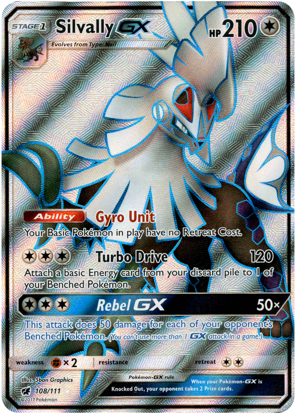 Silvally GX Full Art - 108/111 - Crimson Invasion