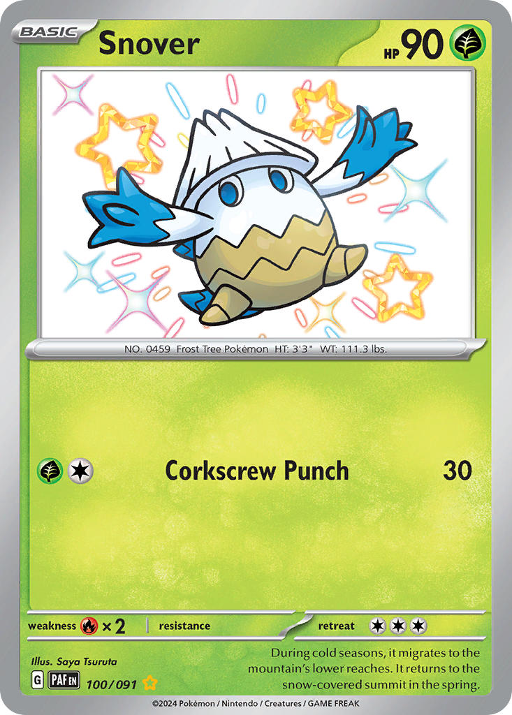 Snover - 100/091 - Paldean Fates - Holo - Card Cavern