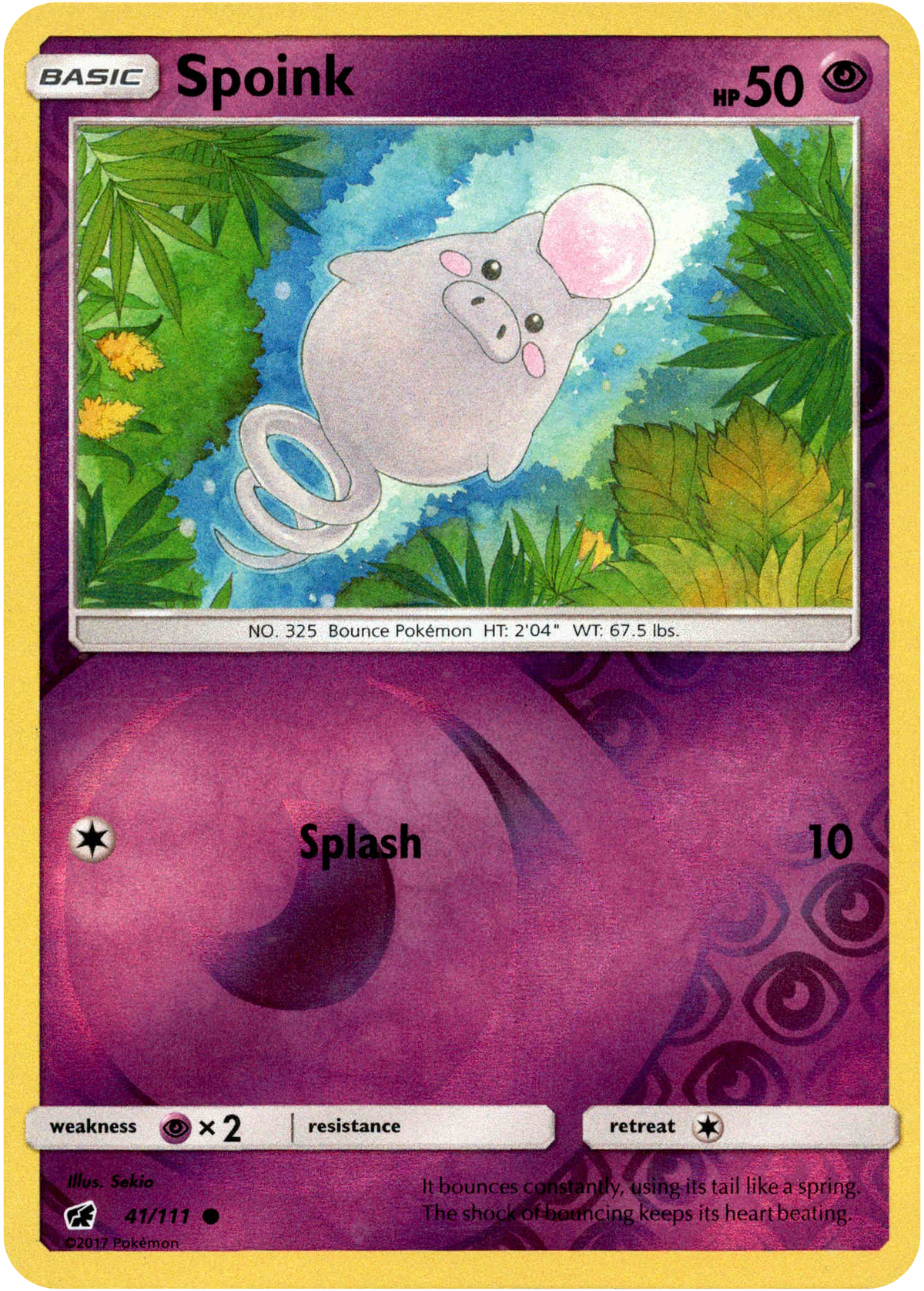 Spoink - 41/111 - Crimson Invasion - Reverse Holo - Card Cavern