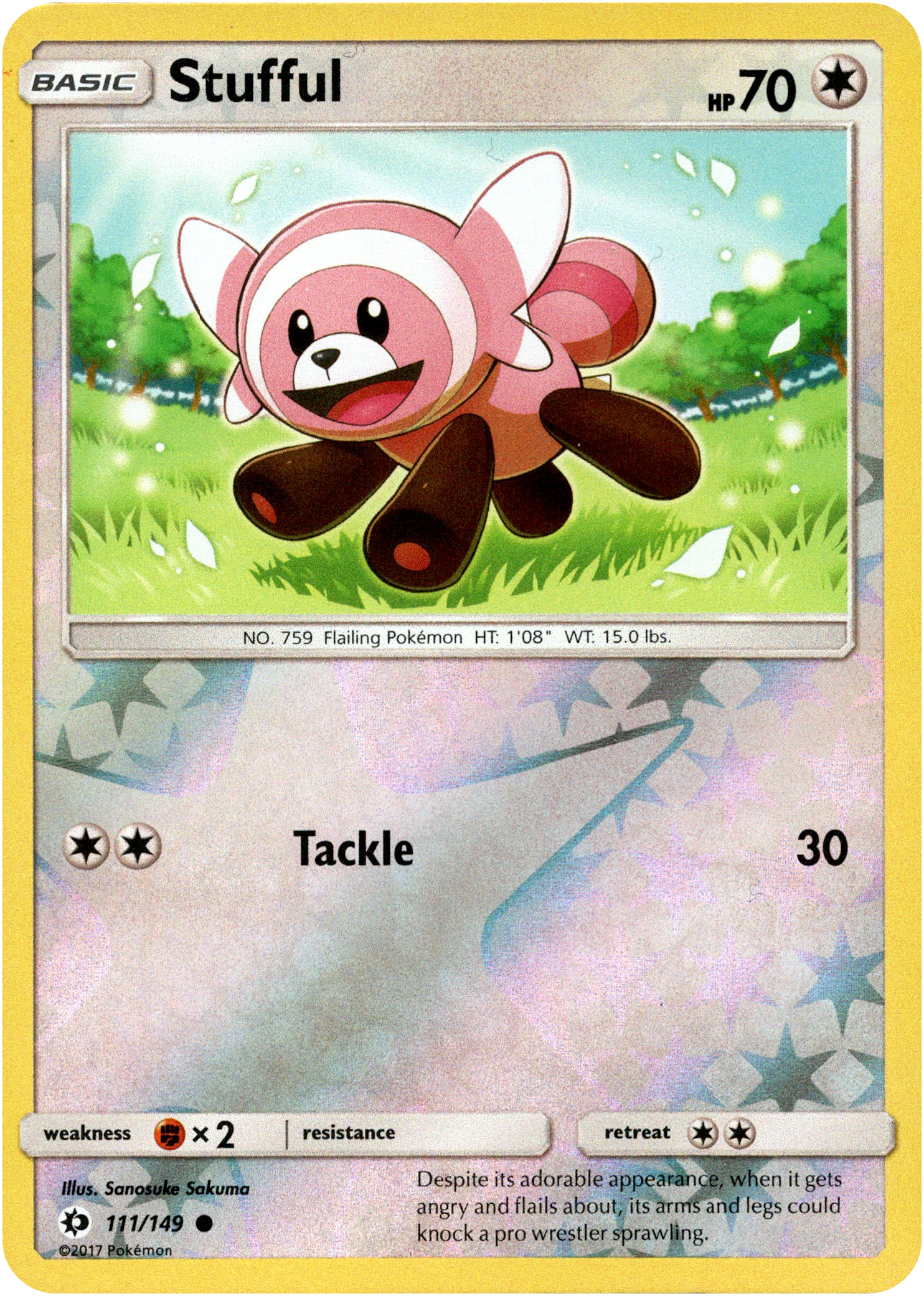 Stufful - 111/149 - Sun & Moon - Reverse Holo - Card Cavern